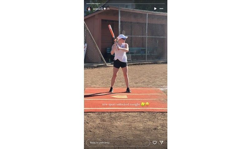 Screenshot of Jade Carey's Instagram story | Source: IG/jadecarey